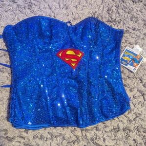 DC Comics Blue Sequin Superhero Kids Costume